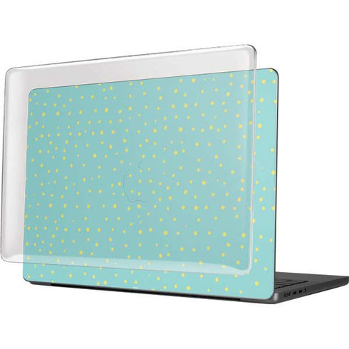 Teal and Yellow Polka Dots MacBook Pro 14in (2021-24) Case plus Skin
